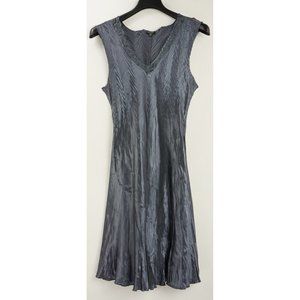 Komarov| Textured Satin Lace Trim Knee Length Dress| XL | NWT
